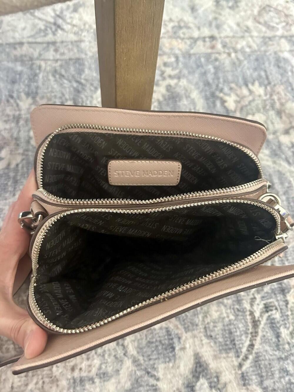 Steve Madden Pale Pink Women’s Crossbody Handbag W/Adjustable Strap - Picture 7 of 9